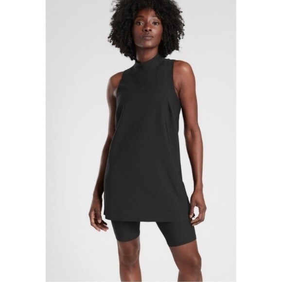 ATHLETA Interstellar Bike Tunic Size XS Black NEW Active Performance Athleisure - Picture 1 of 14